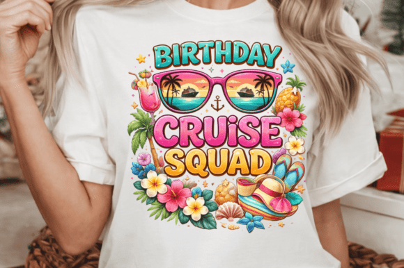 Birthday Cruise Squad PNG Design: Elevating Custom Apparel with High-Quality Digital Art