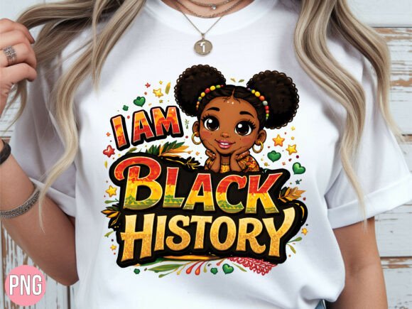 Elevating Creative Projects with the I Am Black History Girl Melanin PNG