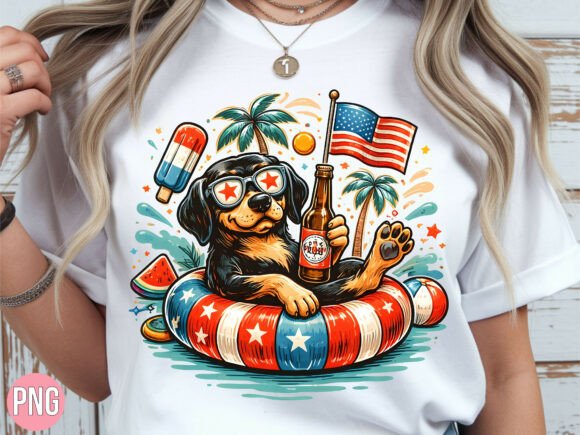 Evaluating the 4th of July Dog Patriotic Beach PNG for Seasonal Design Projects
