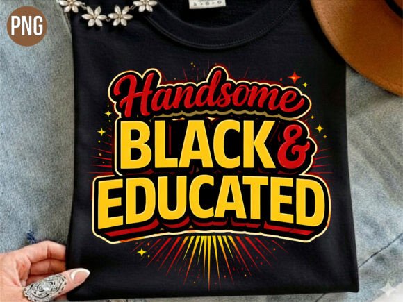 Handsome Black History and Educated PNG: A Versatile Design for Modern Creators
