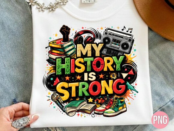 My History is Strong PNG T-shirt Design