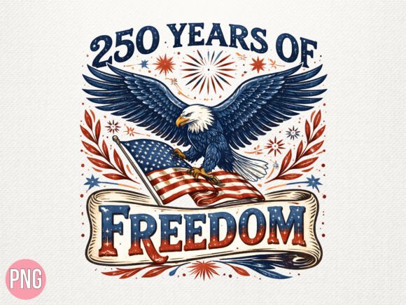 Strategic Branding with the 250 Years Freedom Eagle PNG T-shirt Design