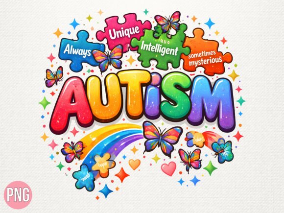 Strategic Design with Colorful Autism Awareness Puzzle PNG for Impactful Projects