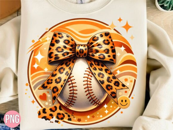 Unleash Your Creativity with the Leopard Bow Baseball Softball Sports PNG